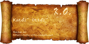 Kató Ottó névjegykártya