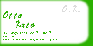 otto kato business card